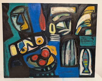 Memory of a Still Life - Original Acrylic and Oil Painting on Canvas