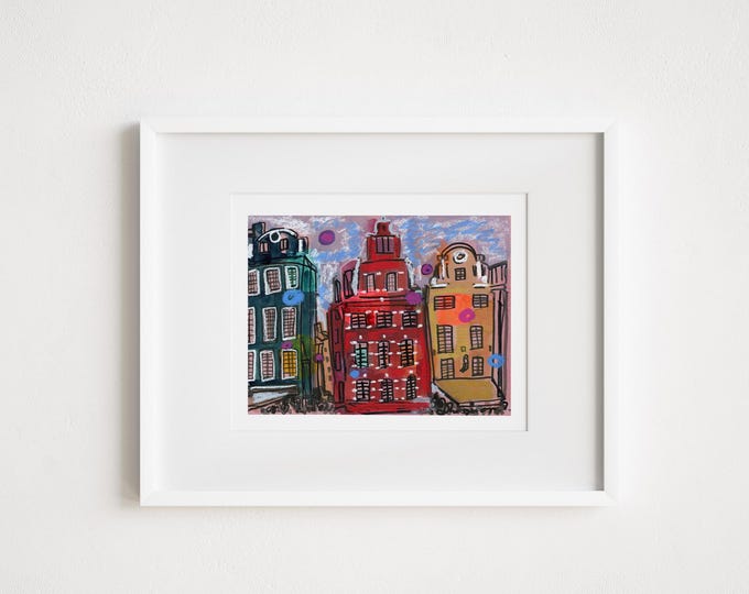 Gamla Stan Stockholm Print: Stortorget Square Travel Illustration