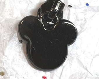 Black Mouse Ears #5 Zipper Pull *Set of 4*