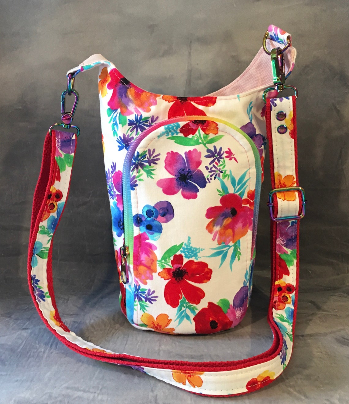 water bottle crossbody in signature canvas