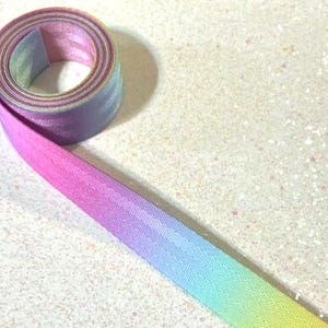 1" Pastel Rainbow Nylon Webbing By THE YARD! image 2