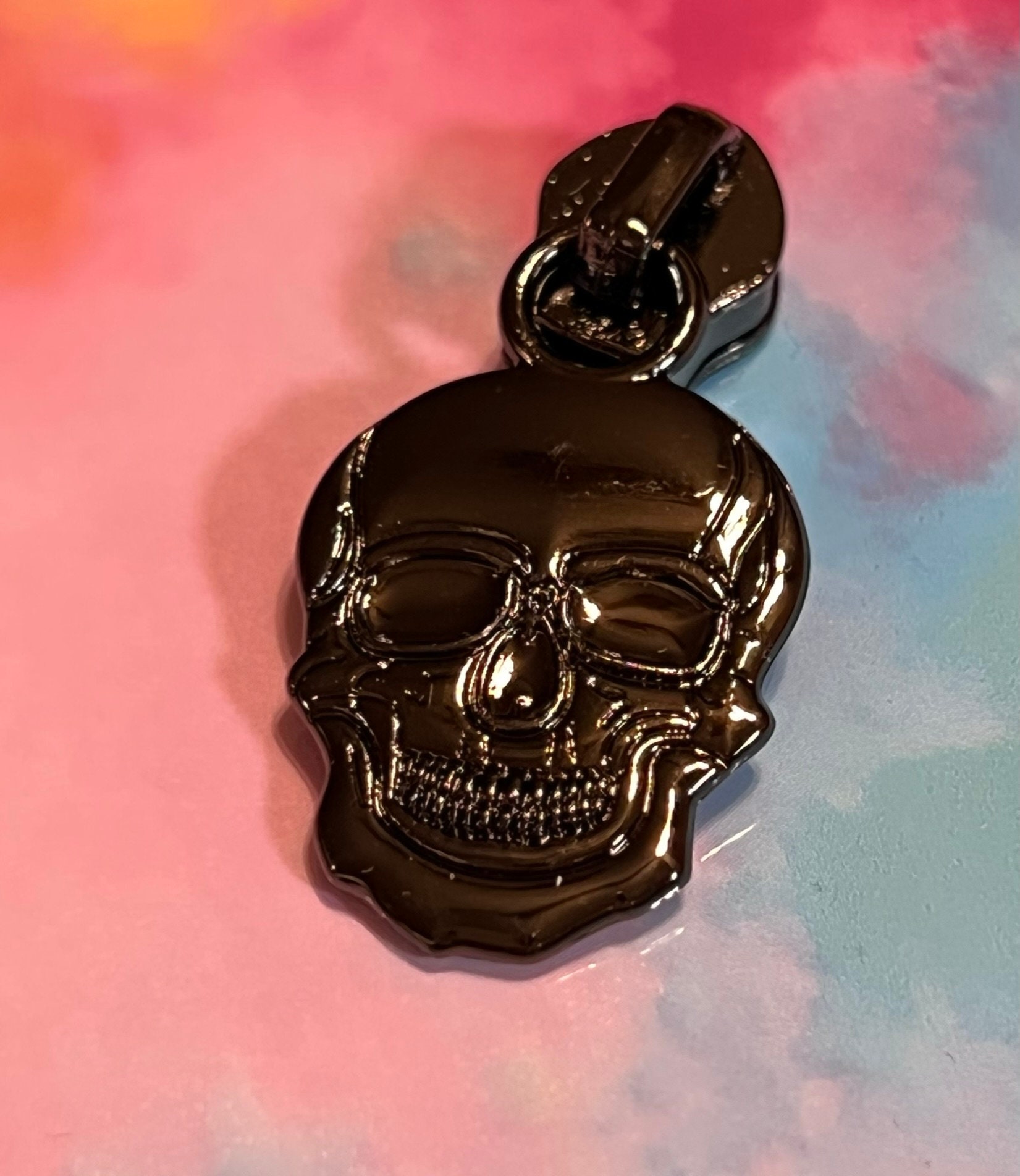 5 Rainbow Skull Zipper Pulls / Slides Set of 4 – Bad Bobbin