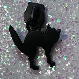Exclusive Black Cat #5 Zipper Pulls *Set of 4*