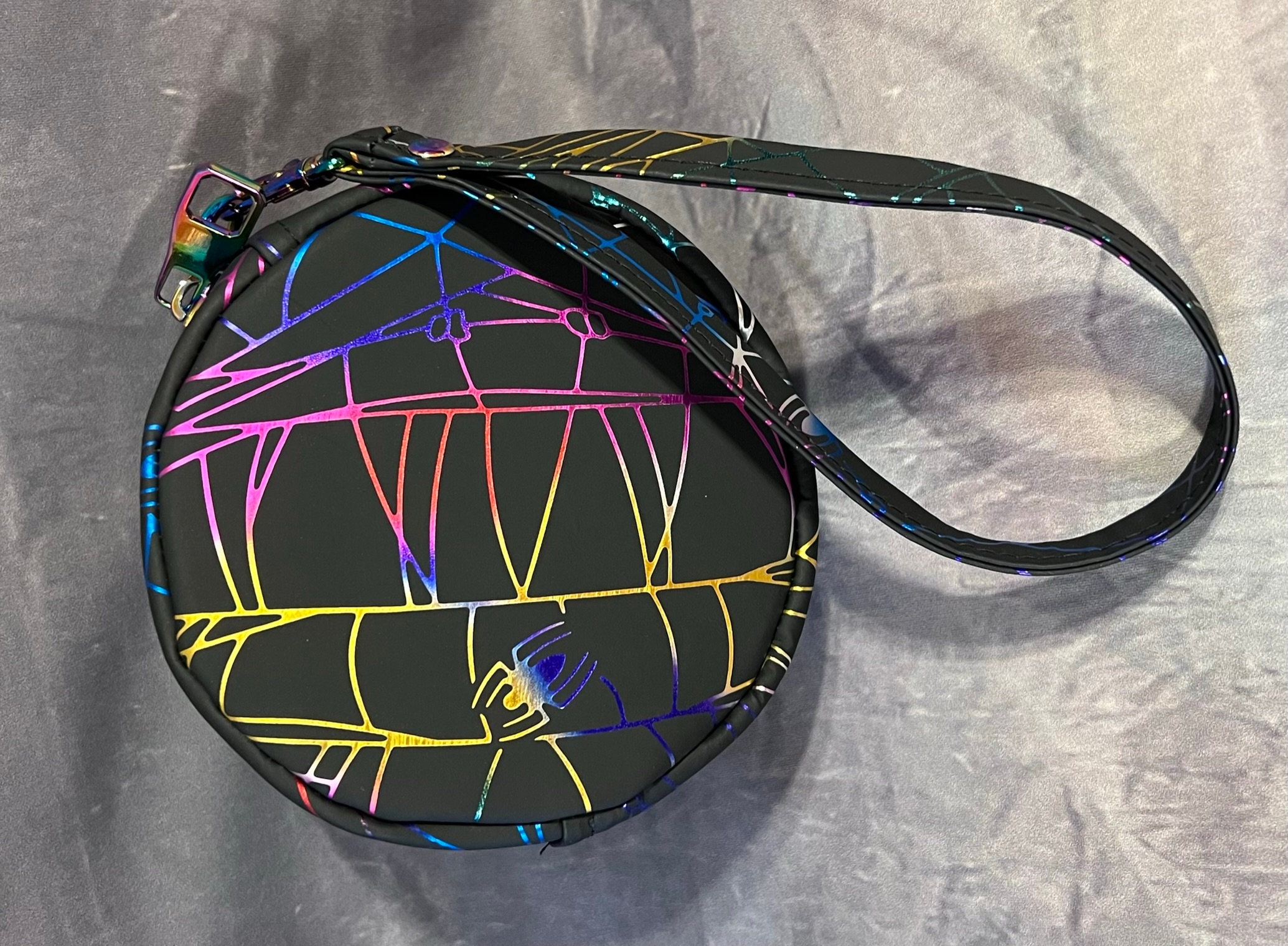Wacky Web Mini Magda Circle Wristlet Bag One of a Kind - Etsy
