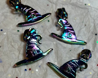 NEW* Magick Witch Hat Rainbow #5 Zipper Pull *Set of 4 Magick Witch Hat*