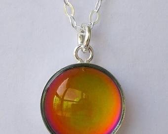 Lady of Celestial Nobility - Mood Necklace - 6,8,10,12,13 mm - Sterling Silver 925
