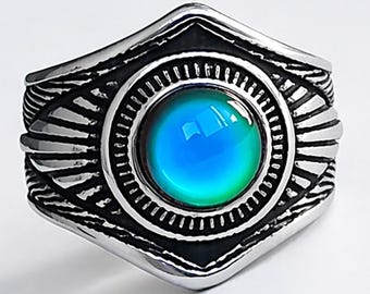 Shield of Odysseus - Mood Ring - 8 mm - Stainless Steel
