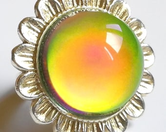 Silver Sunrise of Beauty - Mood Ring - 20 mm - Sterling Silver 925