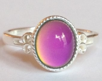 Star of Beauty - Mood Ring - 10x8 mm - Sterling Silver 925 - Limited Sizes
