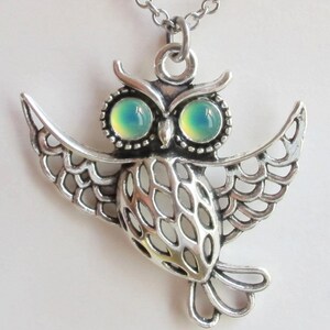 Owl of Luck - Mood Necklace - 5 mm - Brass