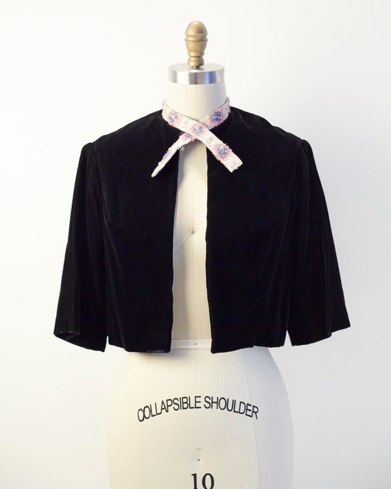 Velvet Cropped Jacket