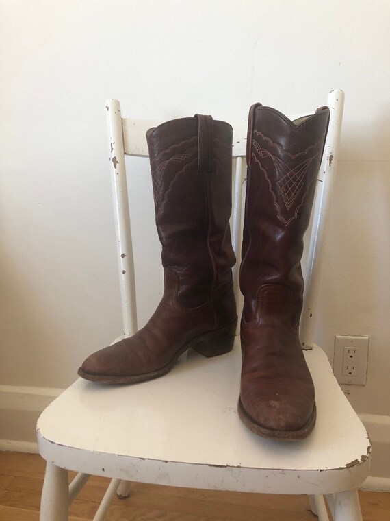 women's vintage frye cowboy boots