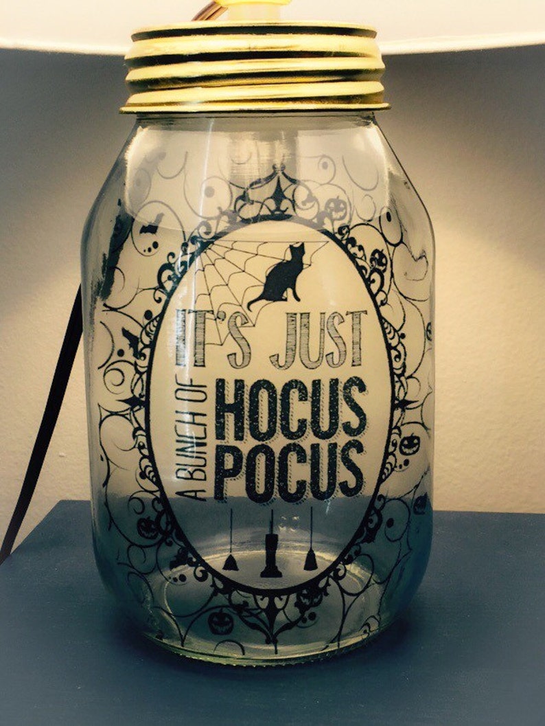 Hocus Pocus Inspired Mason Jar Character Lamp | Etsy