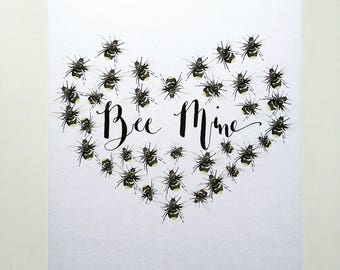 Limited Edition 'Bee Mine' A4 print