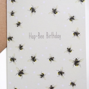 Hap-Bee Birthday Recycled Birthday Card