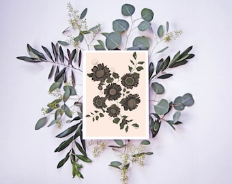 Floral Illustration Wall Art Digital Download