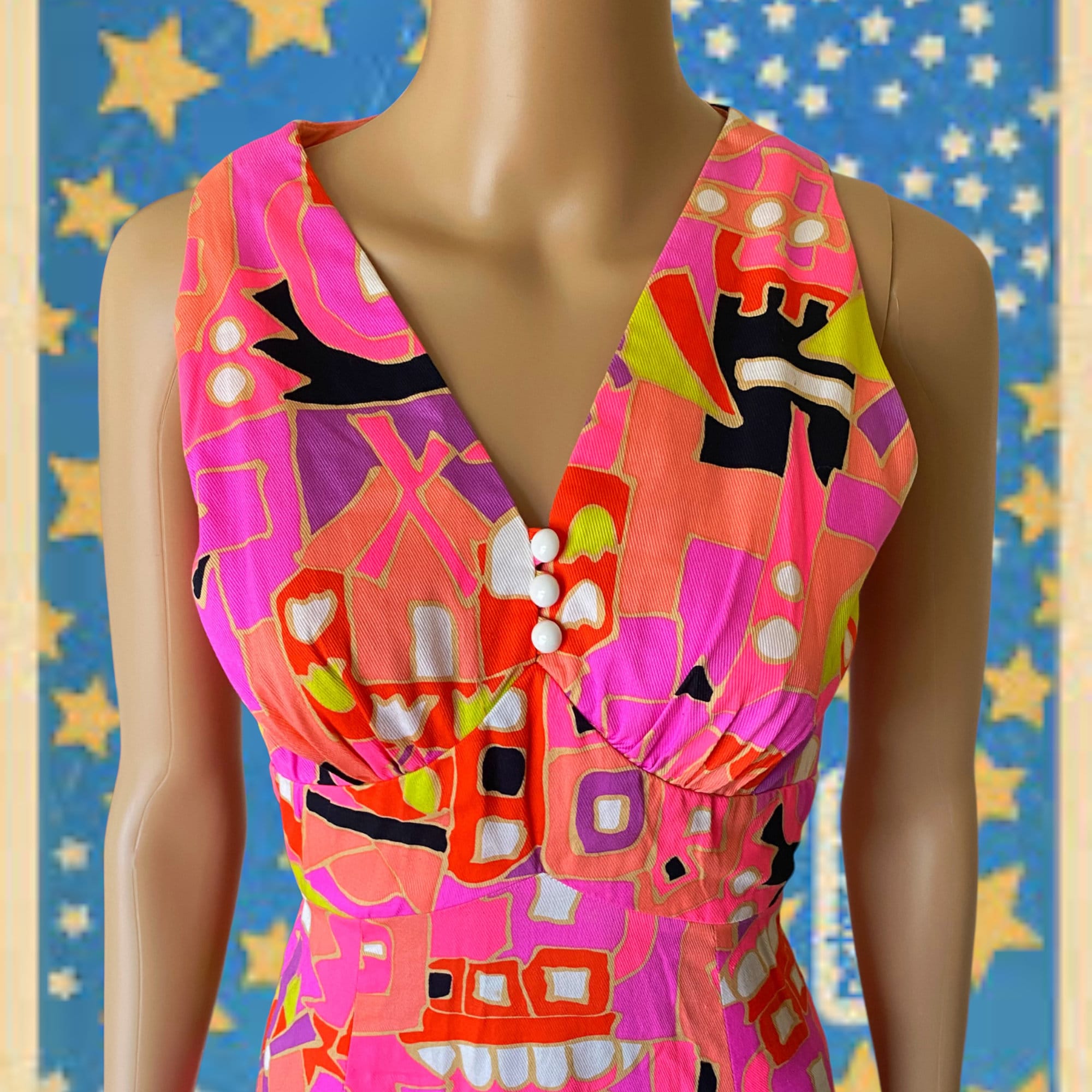 PUCCI abstract-print crêpe minidress - Orange