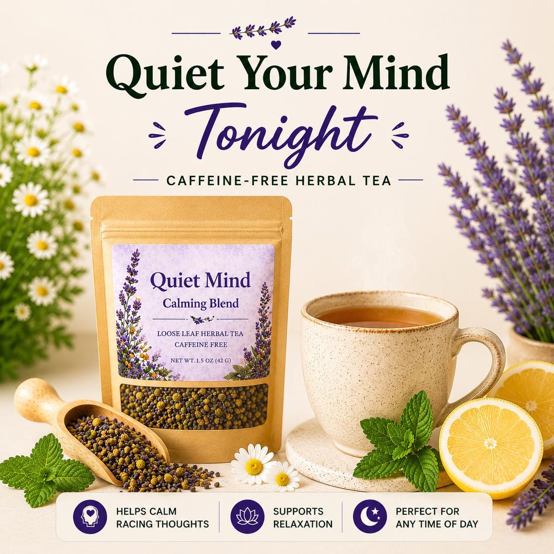 Calm Tea for Anxiety & Overthinking Stress Relief, Relaxation Tea ...