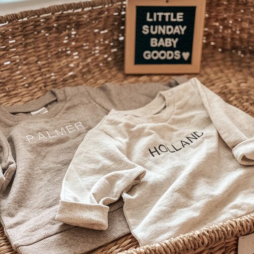 Nickname Baby Toddler Sweatshirt Custom Name Baby Toddler Etsy