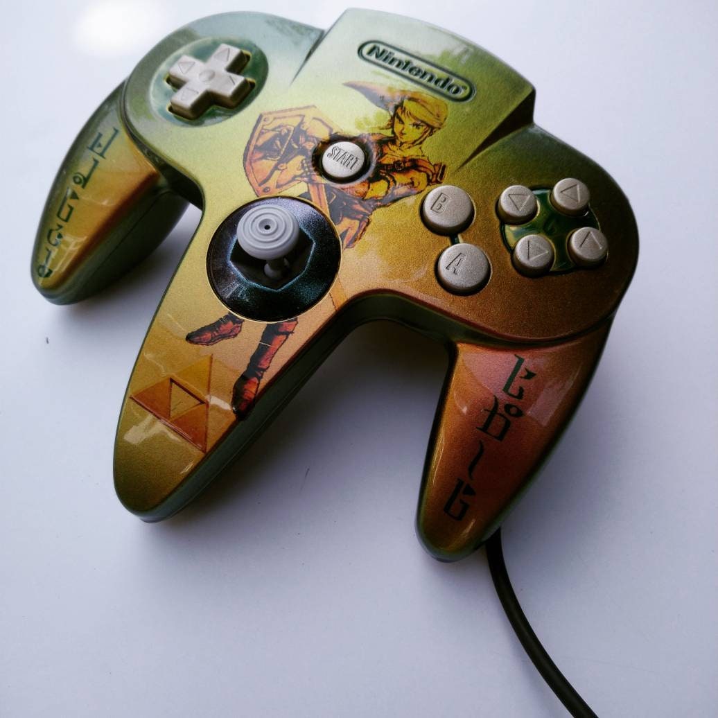 Custom Nintendo N64 controller Zelda Ocarina Of Time theme Etsy