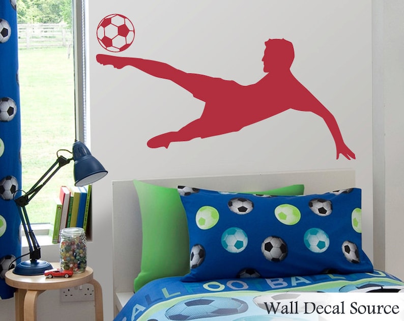 Soccer Wall Decal Football Wall Decal Boys Wall Decal Etsy
