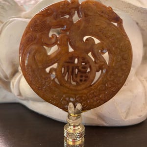 Chinoiserie Lamp Finial Asian Decorative Lighting Accessory