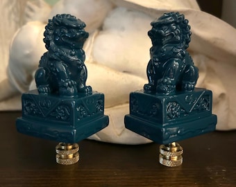 Foo Dog  Lamp Finials Asian Decorative Lighting Accessories A Pair