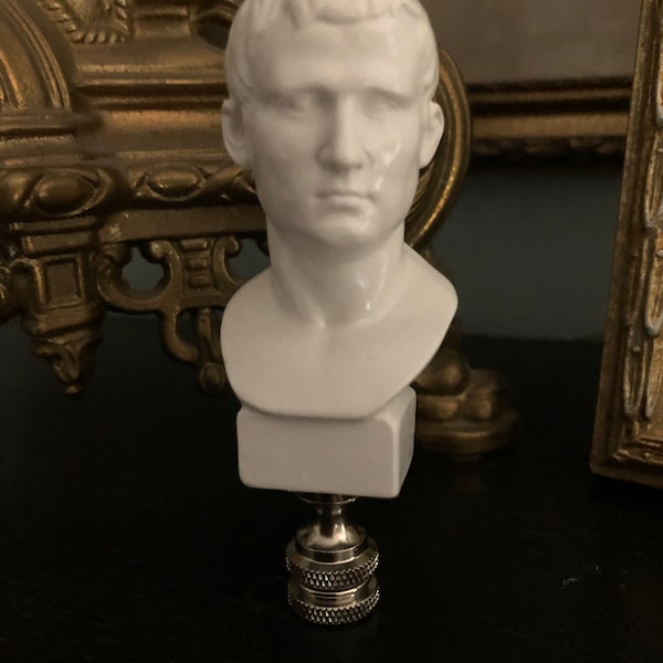Greco-Roman Male Bust Lamp Finials Historical Figures Sculptures