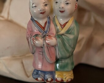 Rare Porcelain Snuff Bottle Lamp Finial “Children Of Prosperity “ Decorative Lighting Accessory