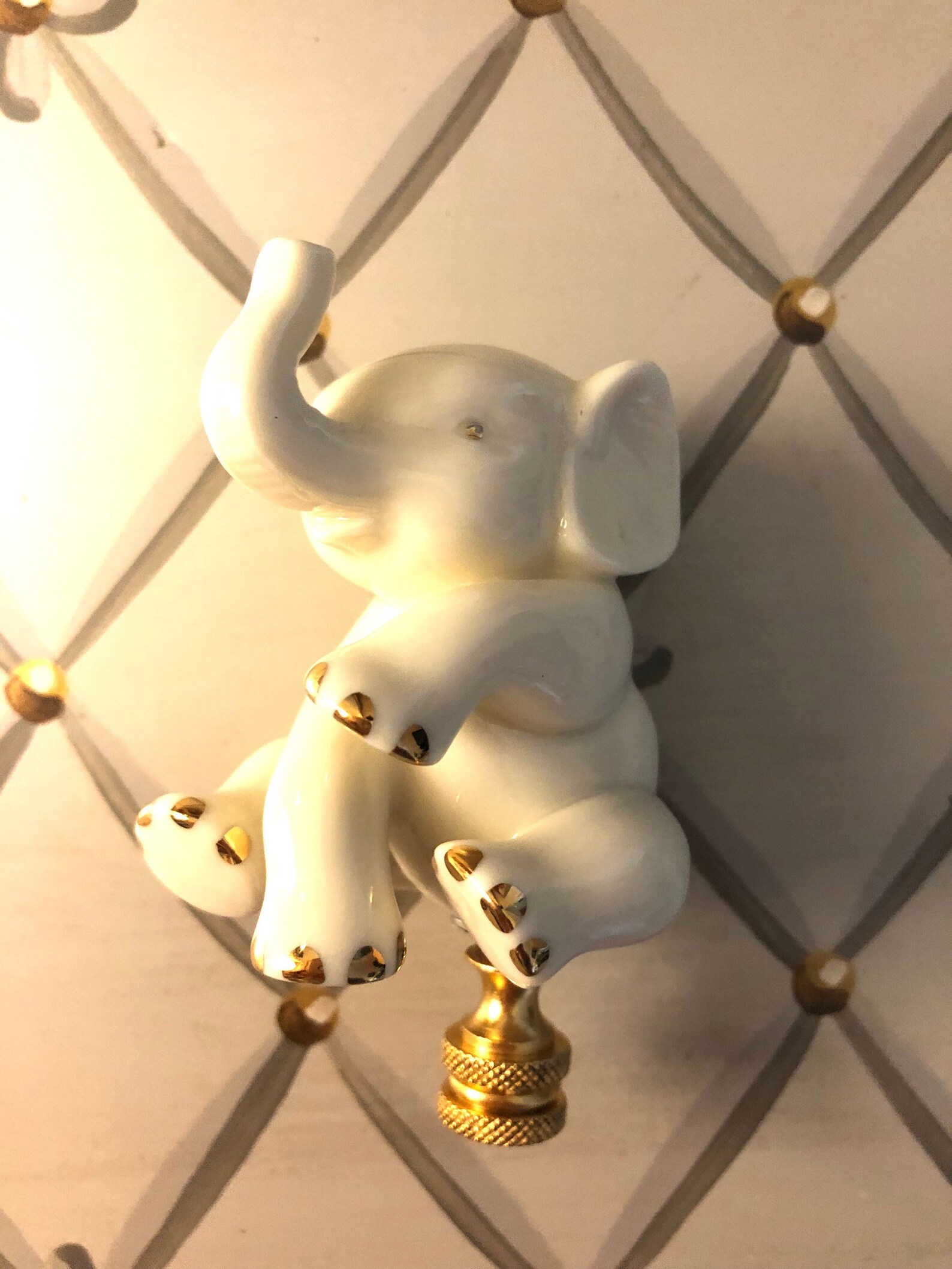 Lenox Baby Elephant Porcelain Lamp Finial Collectibles Lamp Etsy