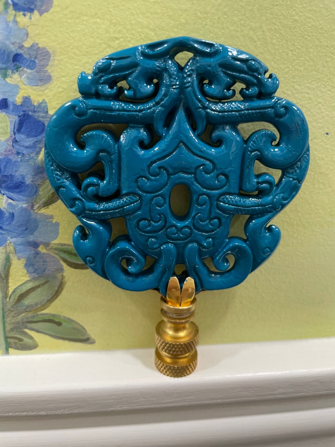 Chinoiserie Lamp Finial Asian Decorative Lighting Accessory Etsy