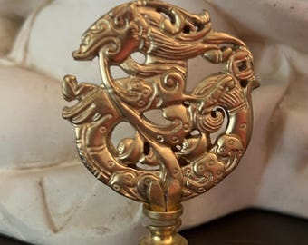 Chinoiserie Golden Lamp Finial Asian Decorative Lighting Accessory