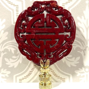 Chinoiserie Lamp Finial Asian Decorative Lighting Accessory