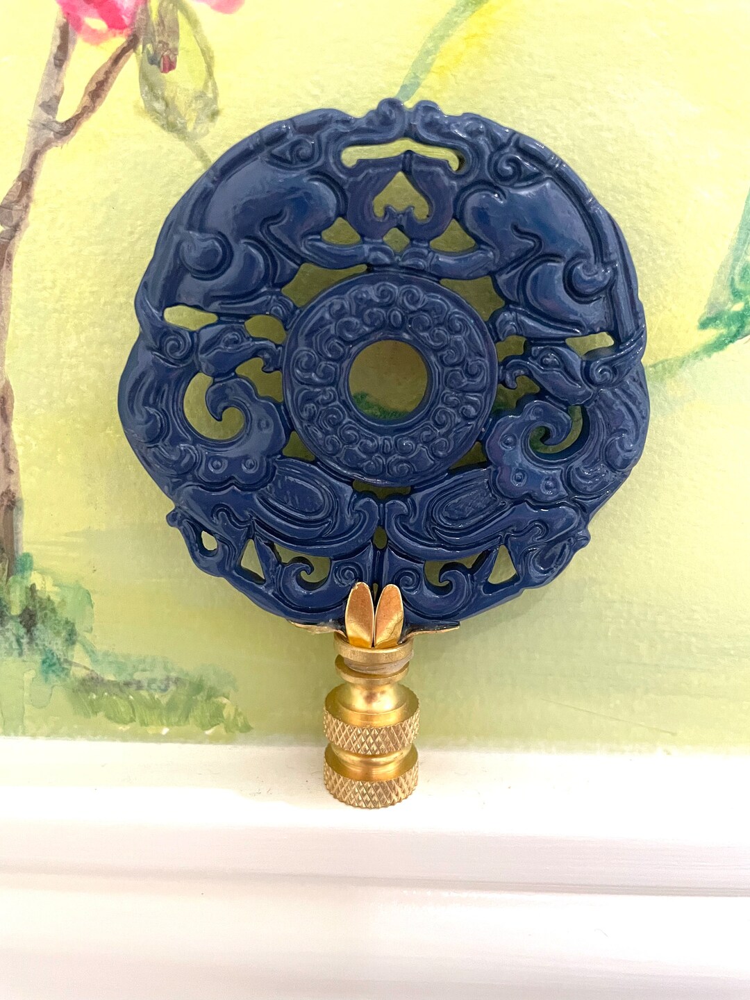 Chinoiserie Lamp Finial Asian Decorative Lighting Accessory Etsy