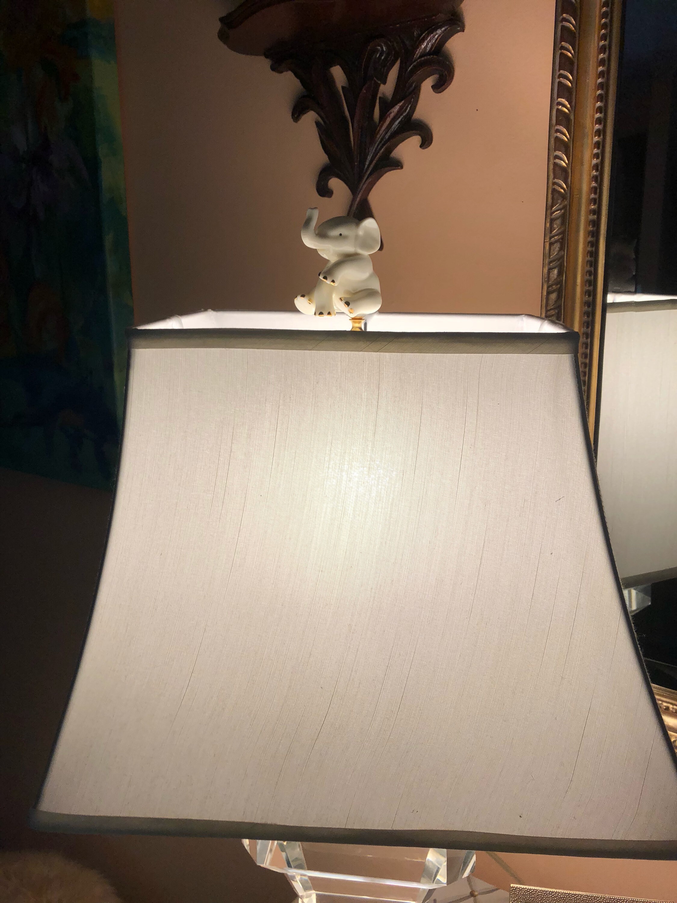 Lenox Baby Elephant Porcelain Lamp Finial Collectibles Lamp Etsy