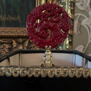 Chinoiserie Lamp Finial Asian Decorative Lighting Accessory