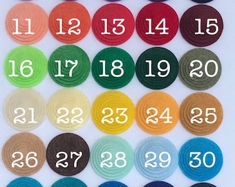 20 X 30 MM 3 CM/'S COLOURED OF YOUR CHOICE FELT CIRCLES FREE POST IN OZ