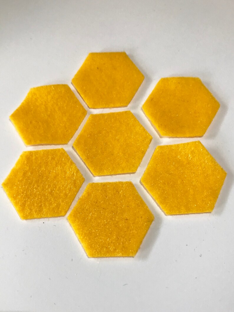 50 100 Die Cut Felt Hexagons Mix and Match Choose Your Etsy