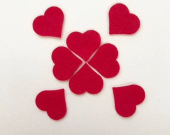 Felt Hearts, 1/2", 3/4", 1" Die cut felt hearts, Mini Hearts, Felt heart, Headband supplies, Scrapbooking, Embellishments