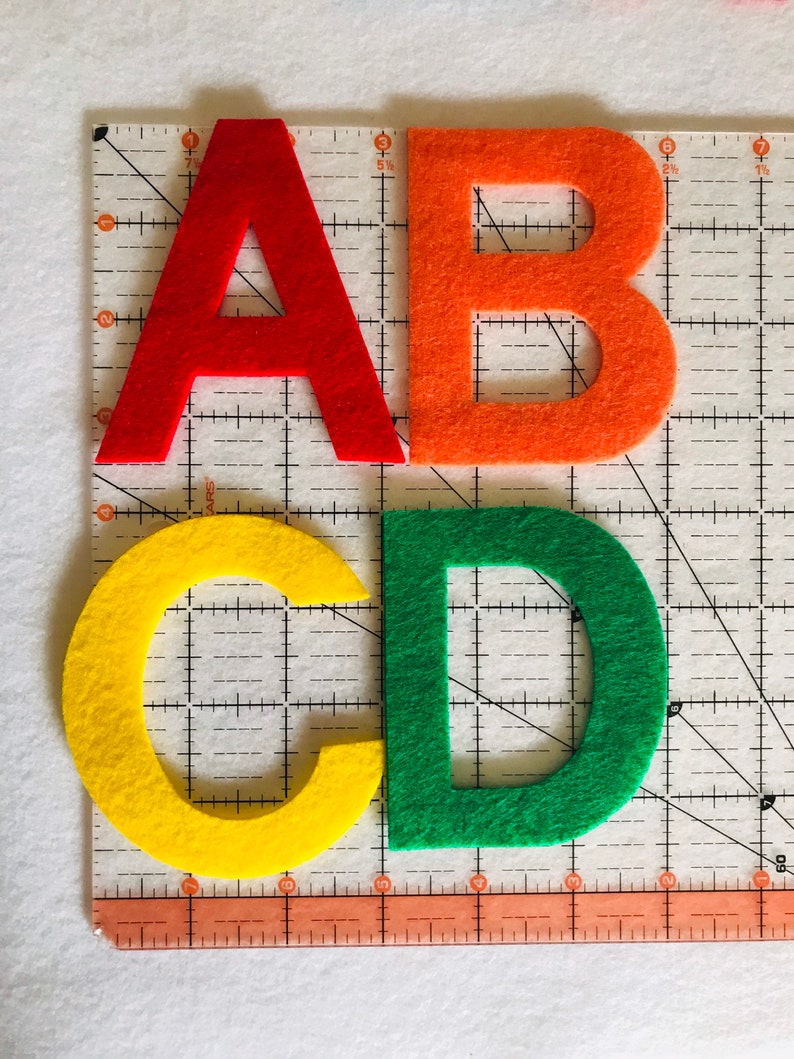 3.5 inch Felt Alphabet Upper Case Letters Die Cut Felt Etsy