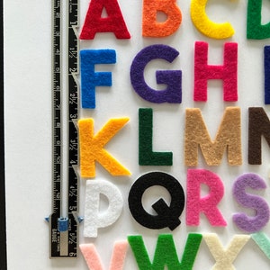 Iron-on Backed Felt Letters, 1.25
