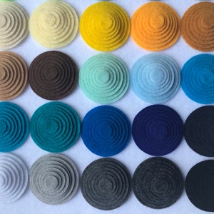 30 Die Cut Felt Circles, 0.25, 0.375, 0.5,0.75, 1, 1.25, 1.5, 1.75, 2, 2.25,2.5 ,2.75, 3, 3.5, 4,4.25, 5 Circle cuts image 5