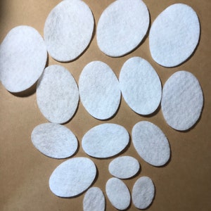 4 size Die Cut Felt Ovals, Flower backing,  Garland making, DIY Supplies