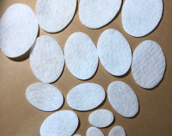 4 size Die Cut Felt Ovals, Flower backing,  Garland making, DIY Supplies