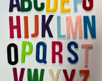 1.75 inch tall Felt Alphabet, Upper Case Letters  Die Cut Felt Letters