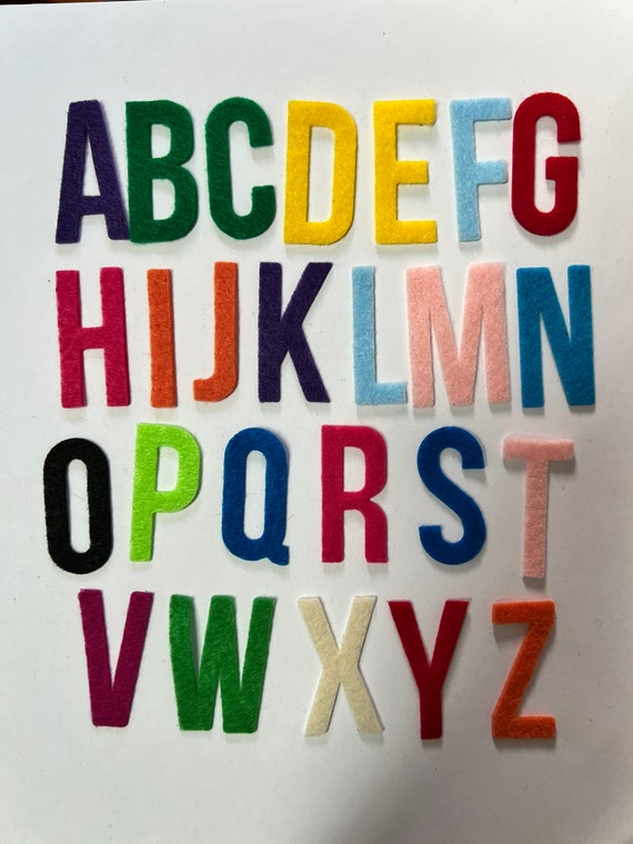 1.75 Inch Tall Felt Alphabet, Upper Case Letters Die Cut Felt Letters 