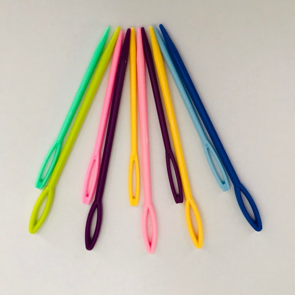 Plastic Needles, Large Eye Sewing Needles, Craft Needles, Darning Needles, USA Seller