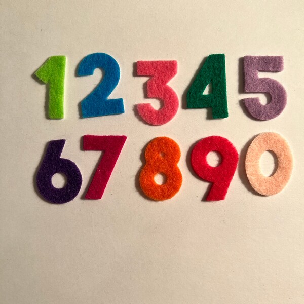 Felt Numbers Etsy