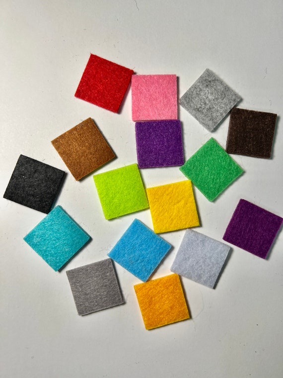 50 Pieces 3mm Thick Felt Squares, 1 Felt Square Tiles 