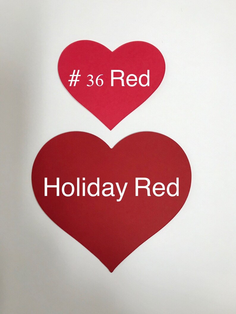 Valentine Hearts Die Cut Red Hearts Cardstock Hearts Choose Etsy
